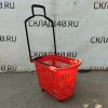 Купить Тележка покупательская пластиковая красная