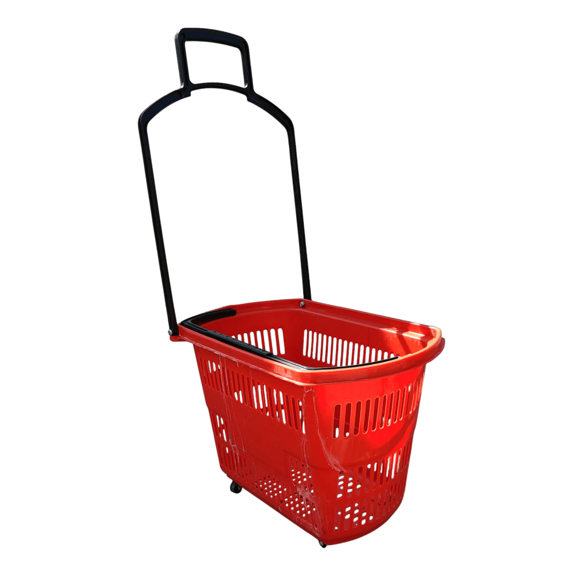 Купить Тележка покупательская пластиковая красная