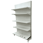 Стеллаж торговый белый 127/215 4п30 основание 40