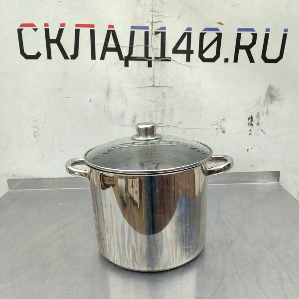 Купить Кастрюля нержавеющая сталь с крышкой 9л д24 в20