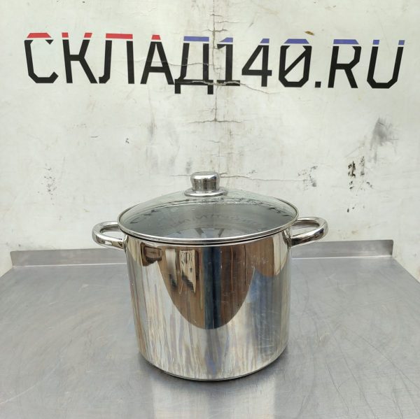 Купить Кастрюля нержавеющая сталь с крышкой 9л д24 в20
