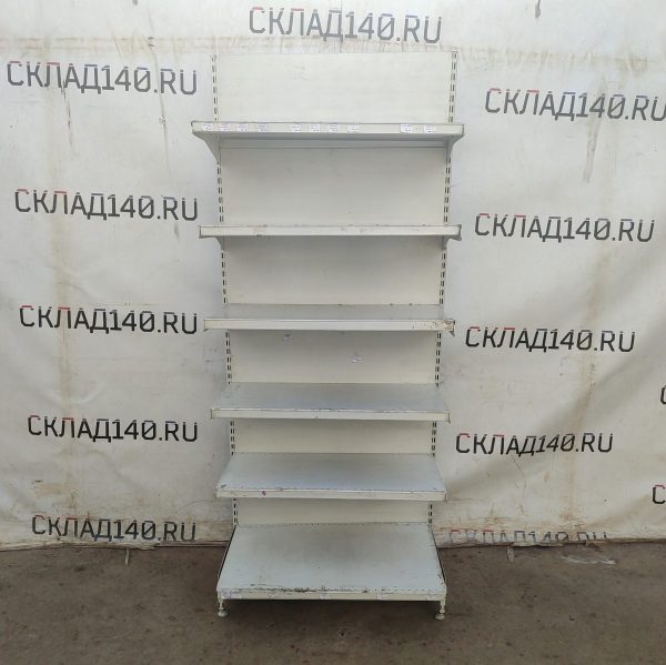 Купить Стеллаж торговый белый 90/207 5п40 основание 50