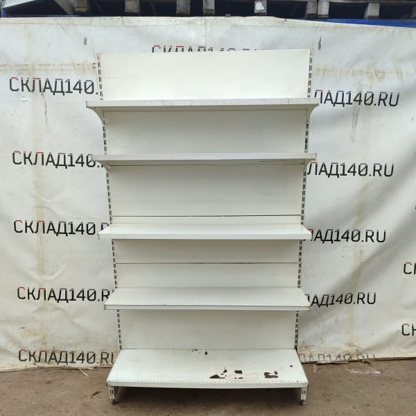 Купить Стеллаж торговый белый 127/215 4п30 основание 40