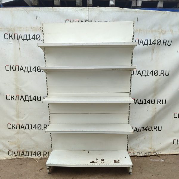 Купить Стеллаж торговый белый 127/215 4п30 основание 40