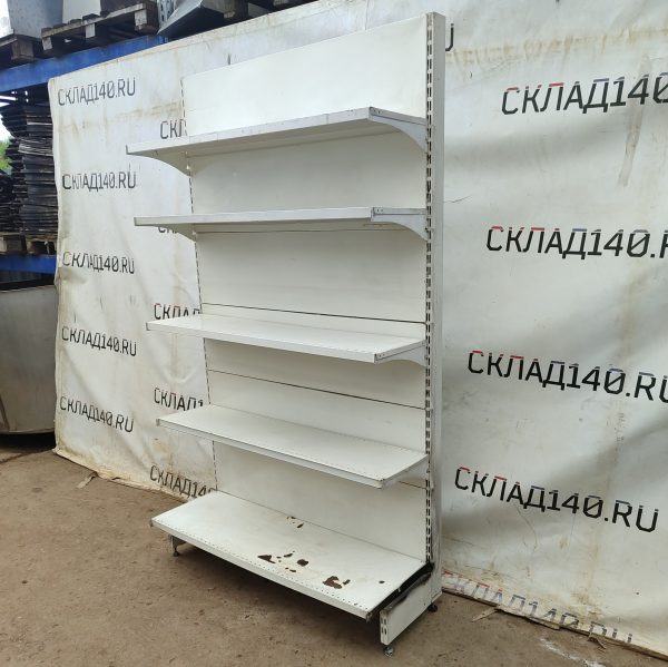 Купить Стеллаж торговый белый 127/215 4п30 основание 40