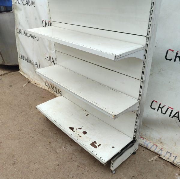 Купить Стеллаж торговый белый 127/215 4п30 основание 40