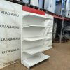 Купить Стеллаж торговый белый красный127/228 4п40 основание 50