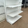 Купить Стеллаж торговый белый красный127/228 4п40 основание 50