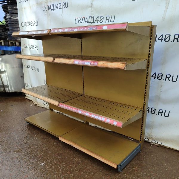 Купить Стеллаж торговый золотой 202/160 3п50 основание 58