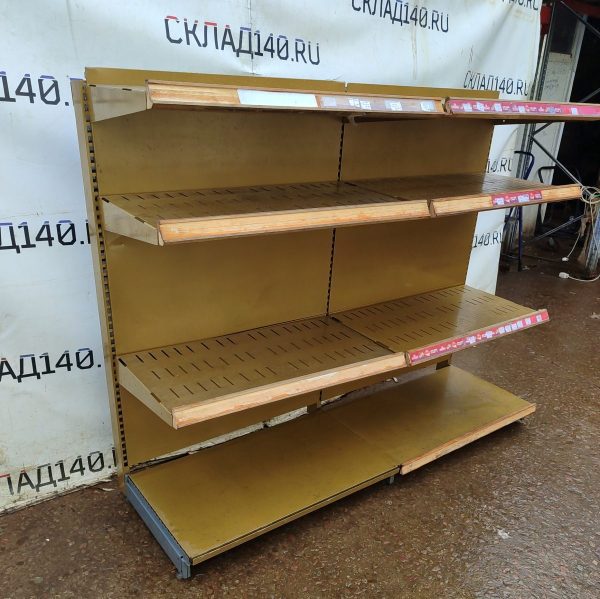 Купить Стеллаж торговый золотой 202/160 3п50 основание 58