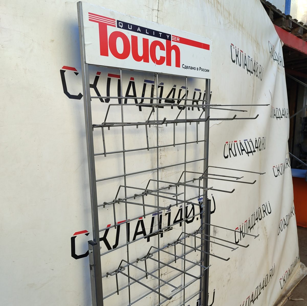 Купить Стойка прикассовая Touch 41/60/195 серая 12 крючков