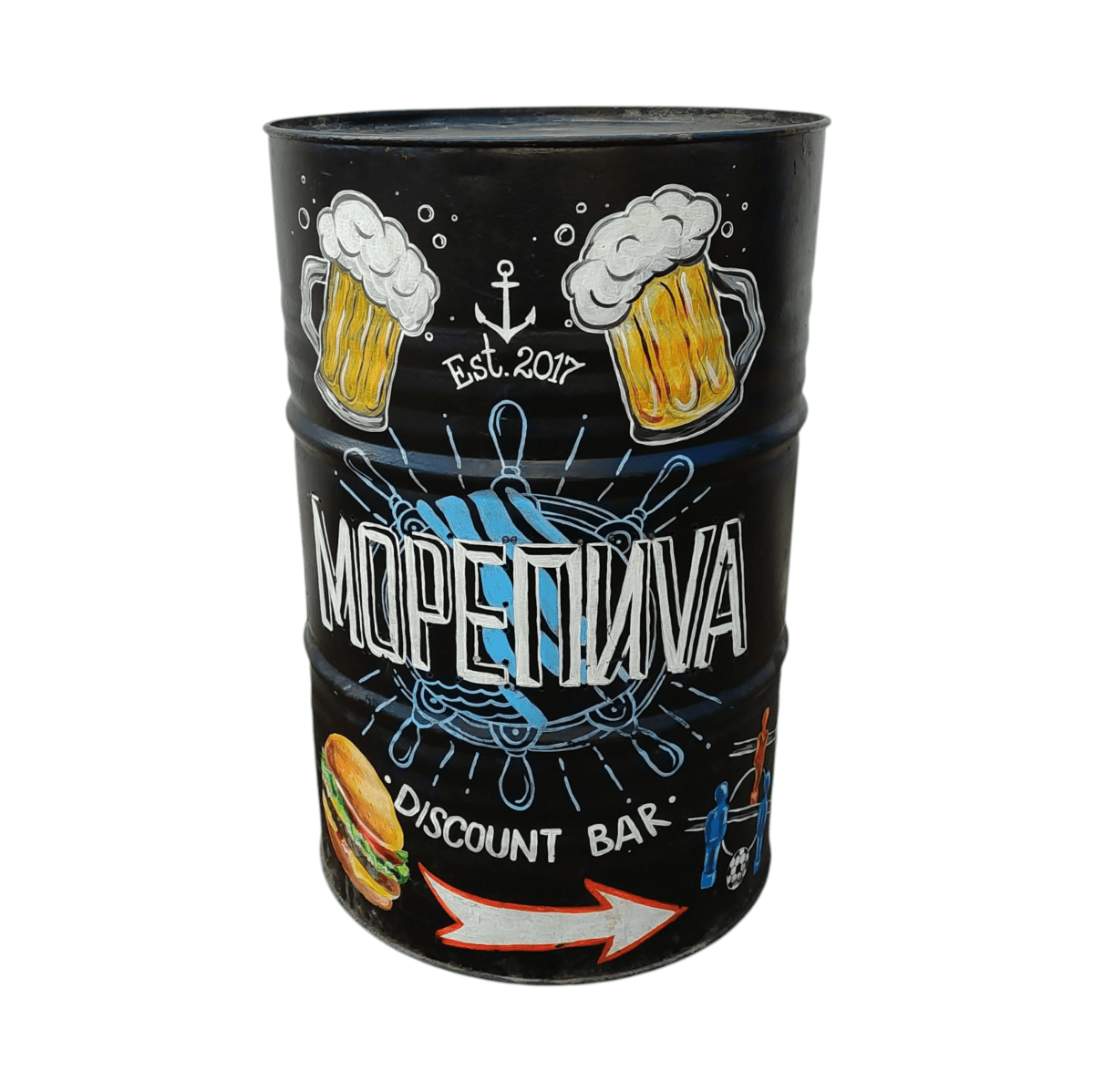 Купить Стол барный Бочка черный