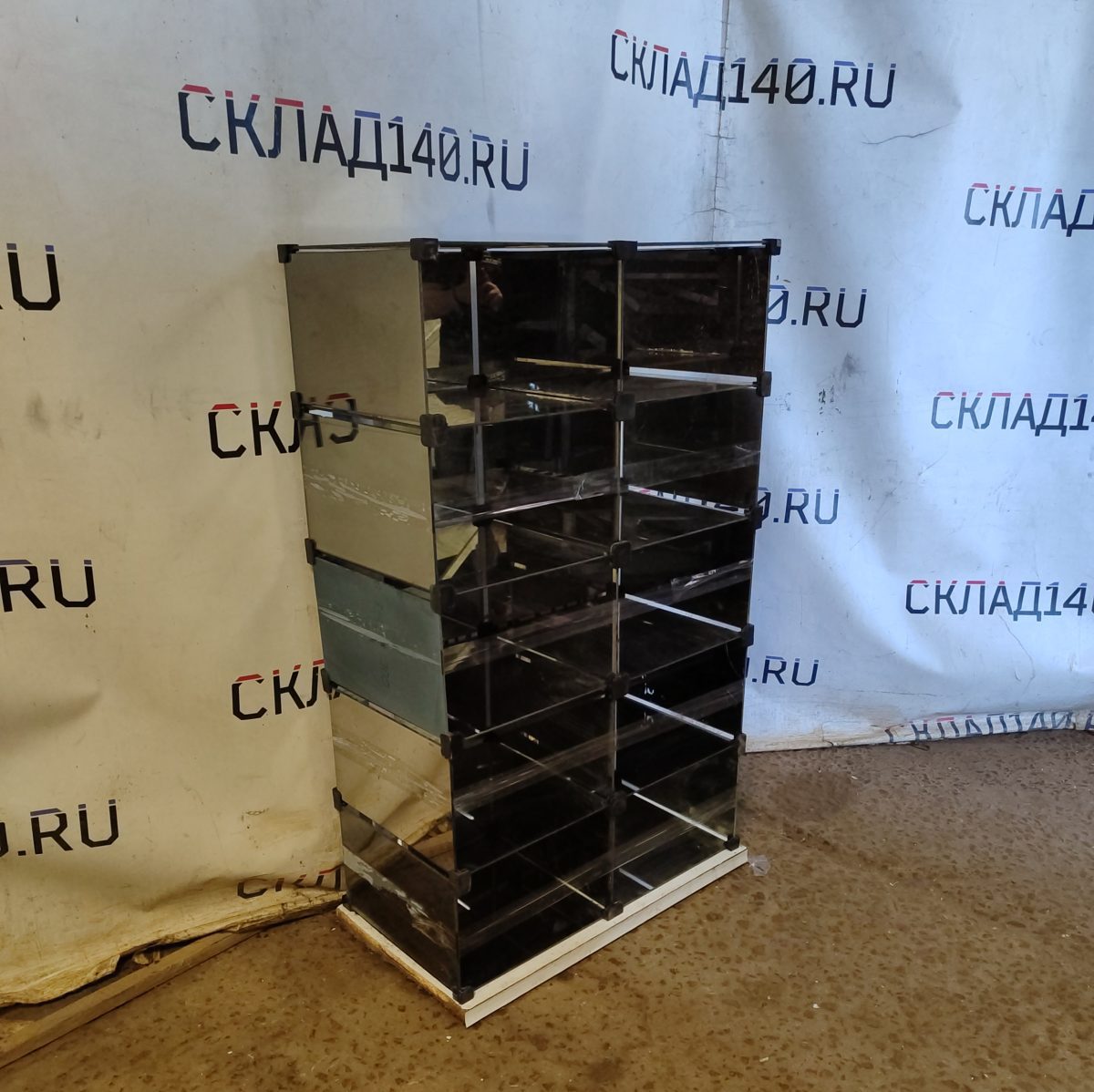 Купить Витрина стеклянные кубы 85/43/140 10 ячеек