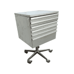 Тумба Драйвер ШКР-8 на колесах серая 46/47/80 6 полок