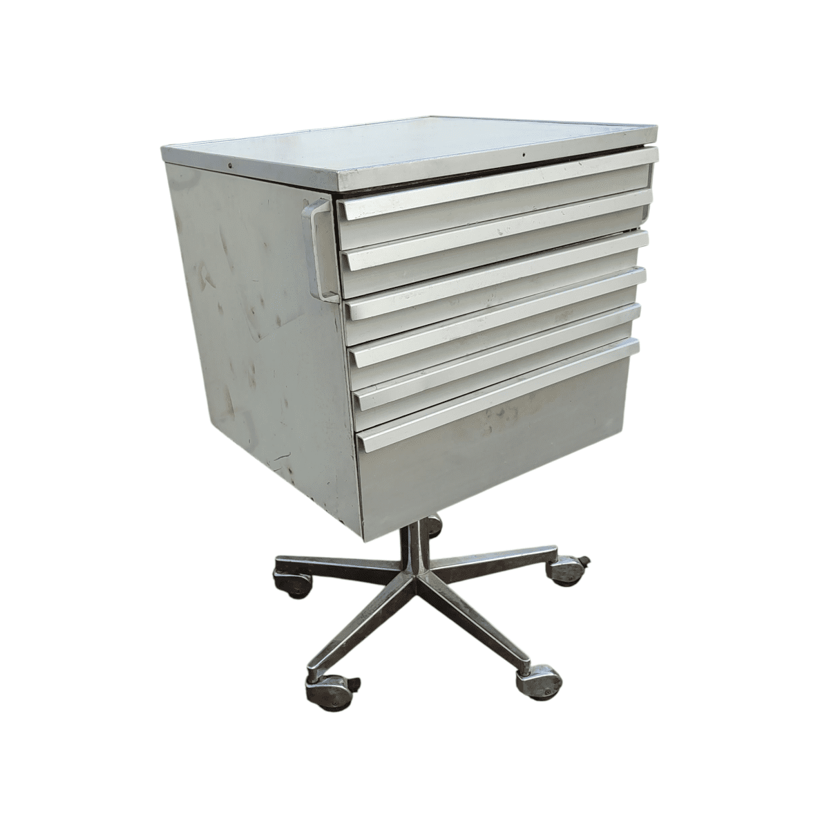 Купить Тумба Драйвер ШКР-8 на колесах серая 46/47/80 6 полок