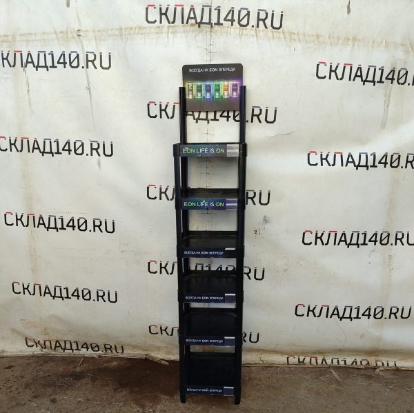 Купить Стойка торговая 40/40/188 сталь/пластик 6 полок черная EON