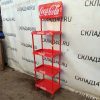 Купить Стойка торговая 37/58/201 сталь/пластик 4 полки красная Coca Cola