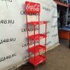 Купить Стойка торговая 37/58/201 сталь/пластик 4 полки красная Coca Cola
