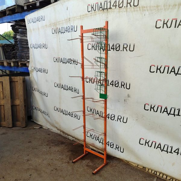 Купить Стойка прикассовая 45/45/200 оранжевая 21 крючок