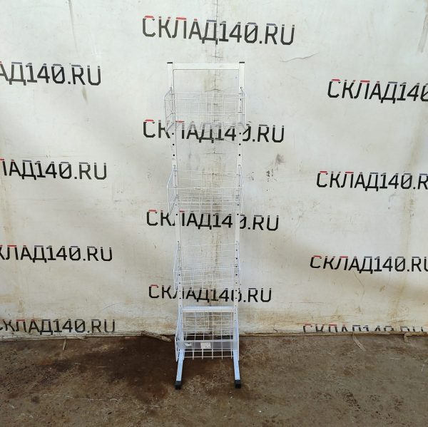 Купить Стойка прикассовая 35/39/158 белая 4 полки