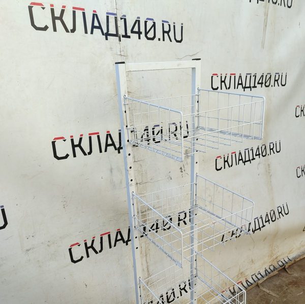 Купить Стойка прикассовая 35/39/158 белая 4 полки