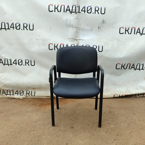 Купить Стул офисный черный кожа
