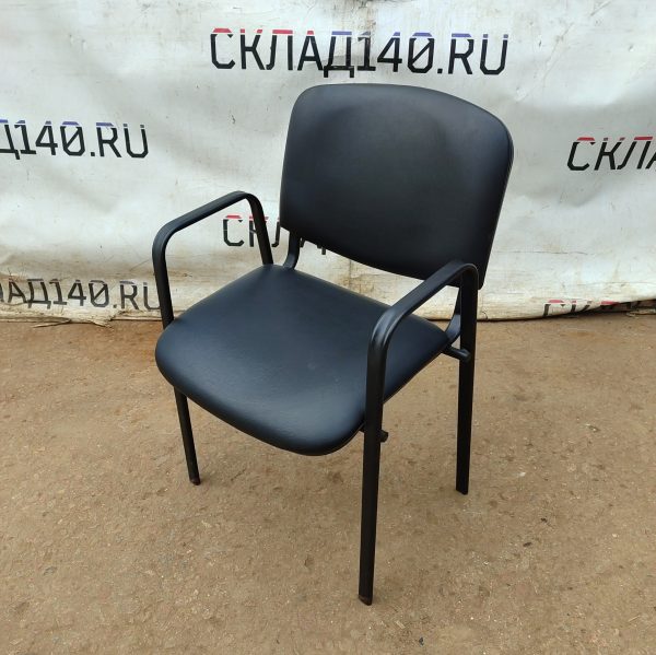 Купить Стул офисный черный кожа