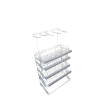 Стойка прикассовая Snikers 57/23/118 белая 5 полок навесная