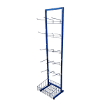 Стойка прикассовая 35/43/164 синяя 15 крючков полка
