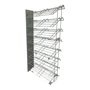 Купить Стойка прикассовая навесная 49/84 серая 8 полок
