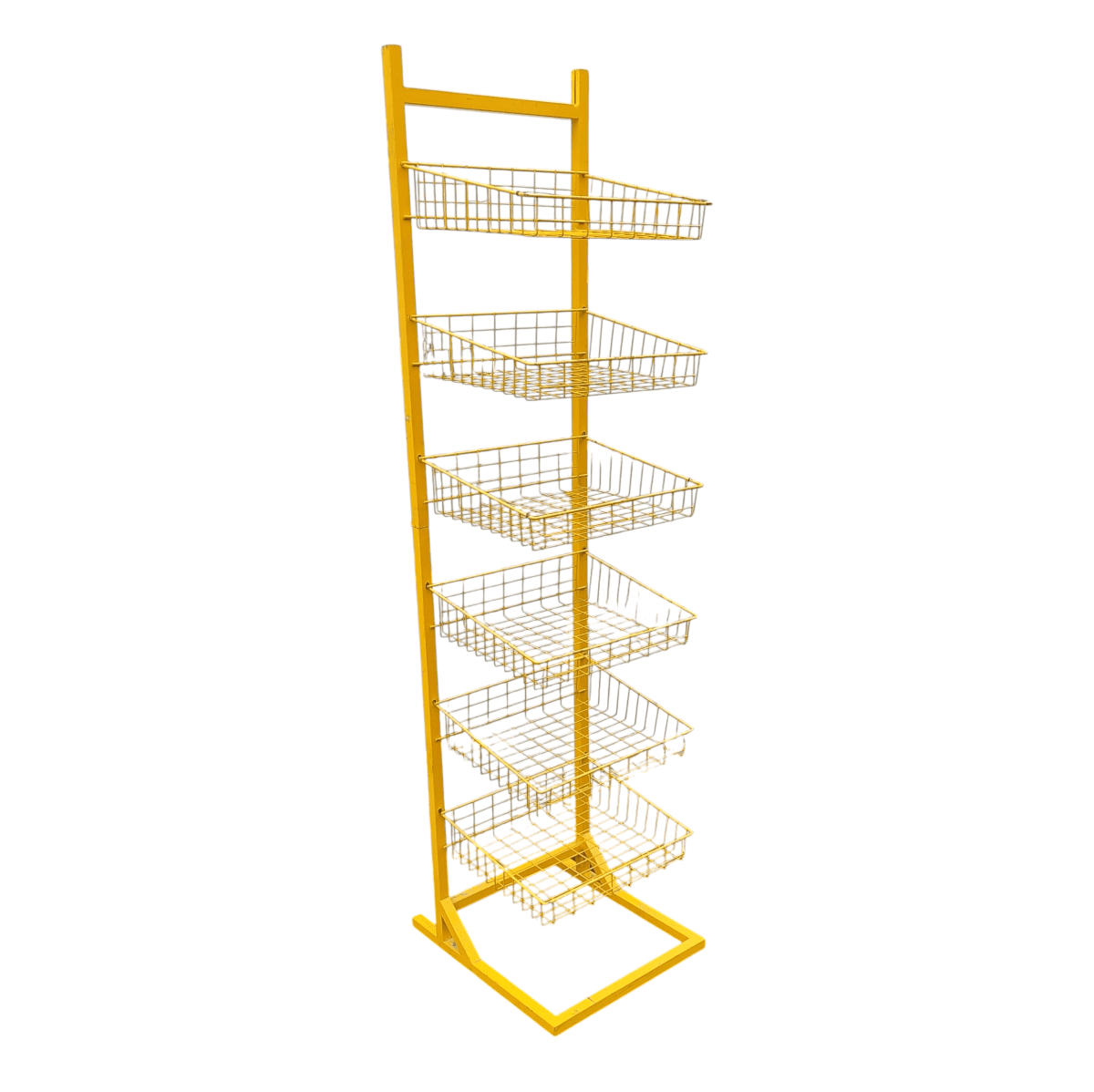 Купить Стойка прикассовая 50/44/178 желтая 6 полок