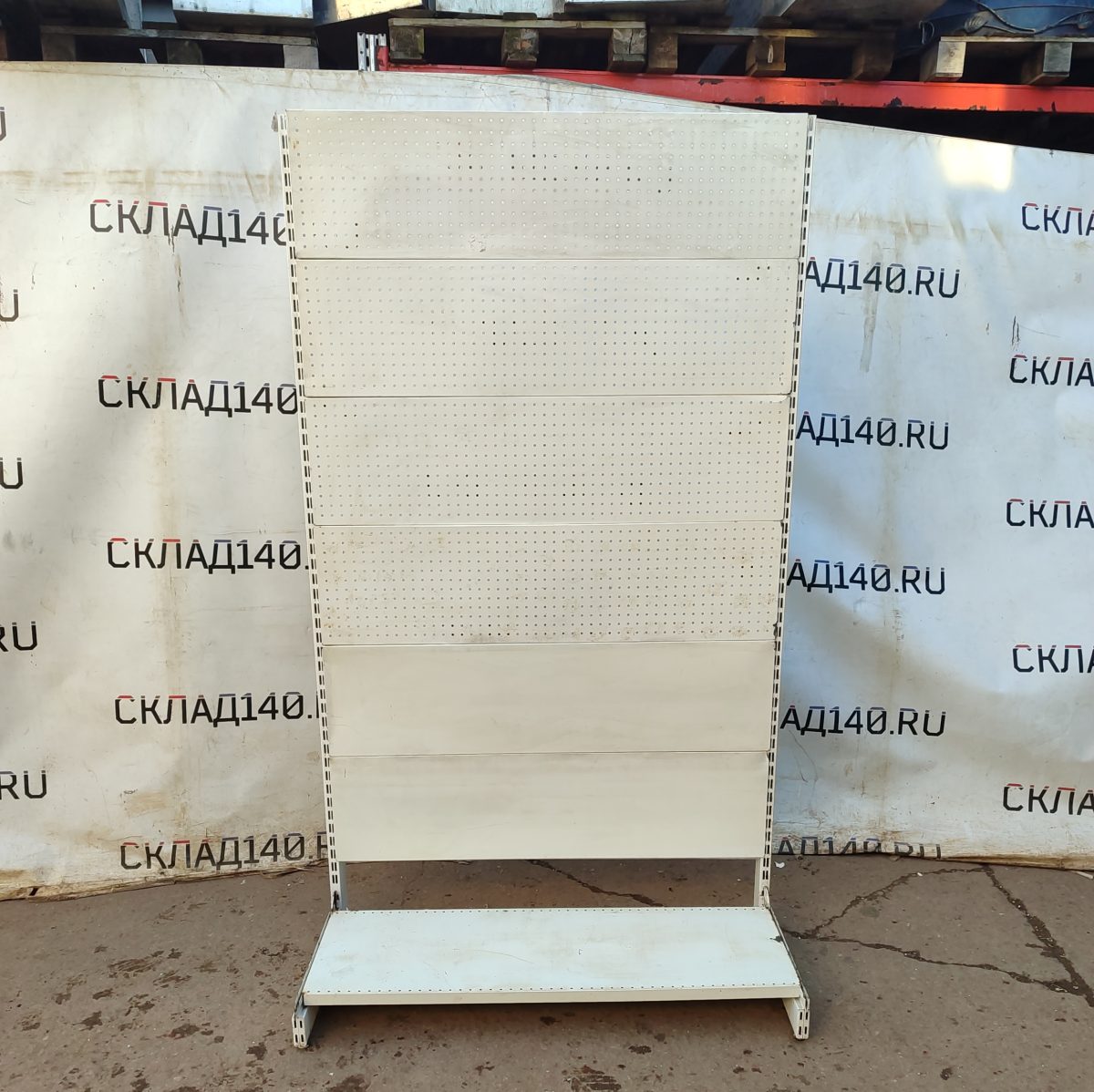 Купить Стеллаж торговый пристенный перфорация 125 см без крюков