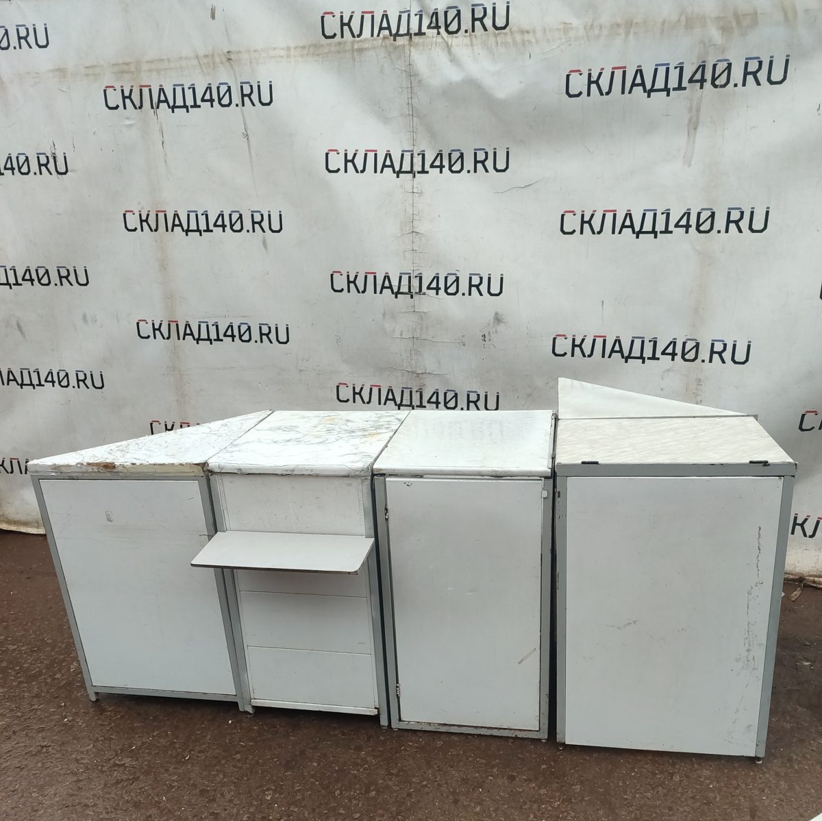 Купить Прилавок линия 275/60/90 лдсп/сталь белый/серый