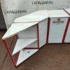 Купить Прилавок линия 380/60/90 лдсп/сталь/стекло белый/красный