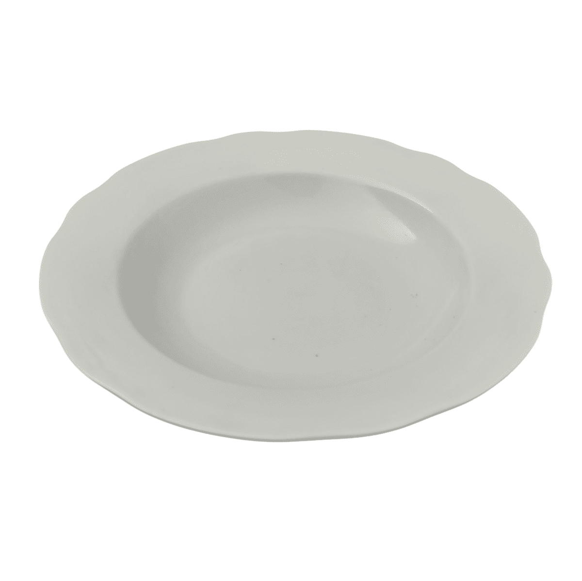 Тарелка столовая Дулево Вырезной край 24/4 белая