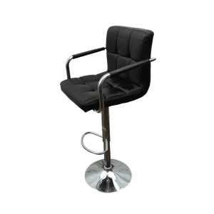 Стул барный Манго кожа черный