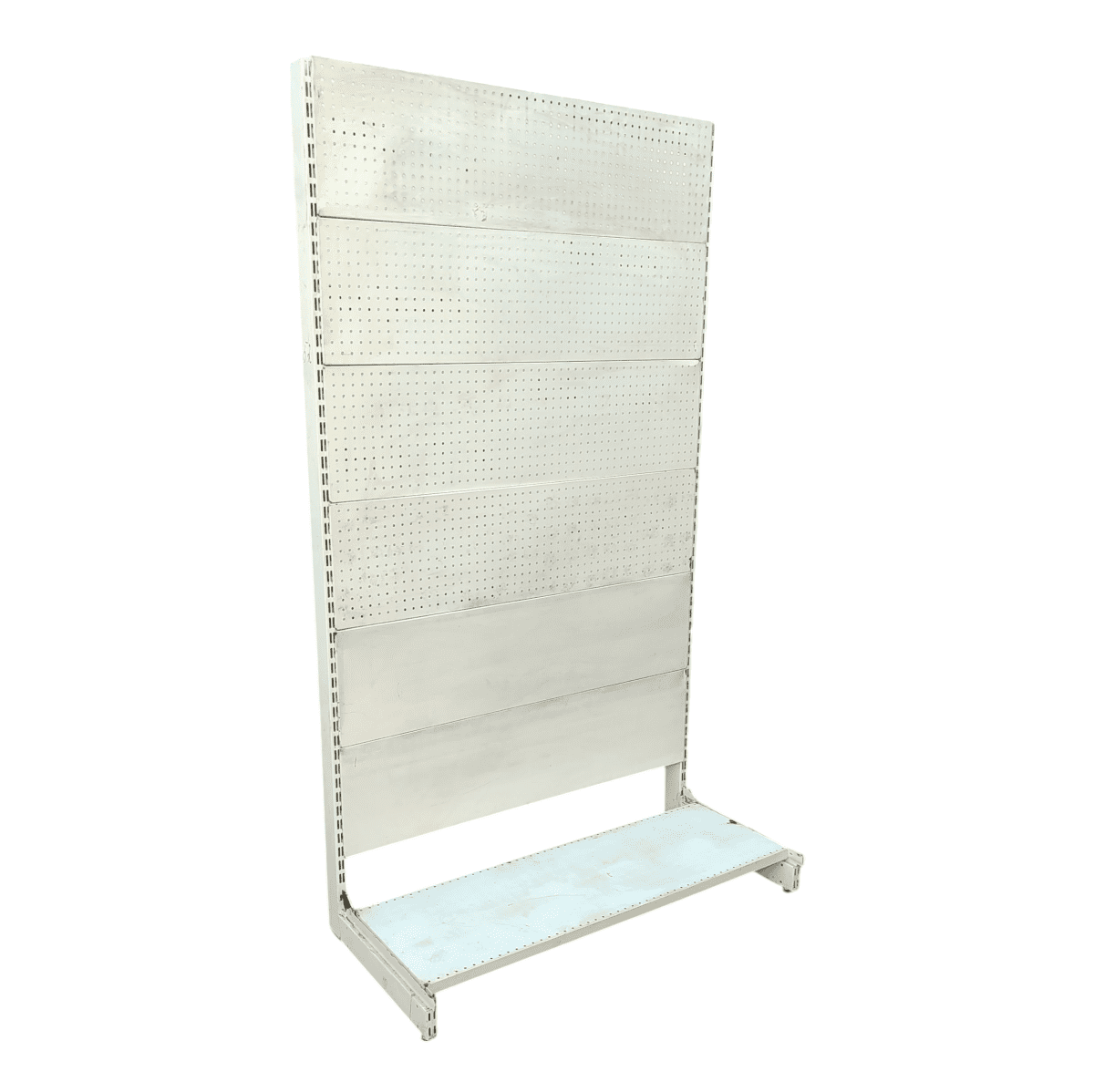 Стеллаж торговый пристенный перфорация 125 см без крюков
